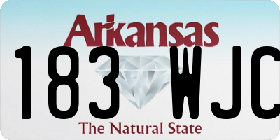 AR license plate 183WJC