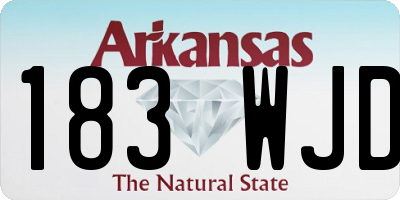 AR license plate 183WJD