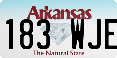 AR license plate 183WJE