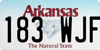 AR license plate 183WJF