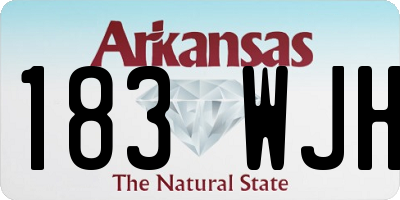 AR license plate 183WJH