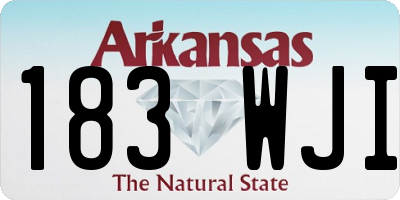 AR license plate 183WJI