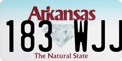 AR license plate 183WJJ