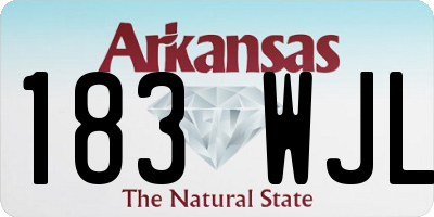 AR license plate 183WJL