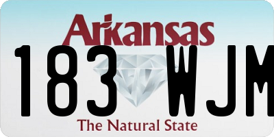 AR license plate 183WJM