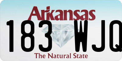 AR license plate 183WJQ