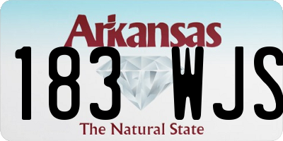 AR license plate 183WJS