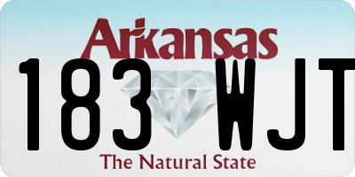 AR license plate 183WJT