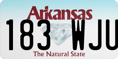 AR license plate 183WJU