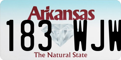 AR license plate 183WJW