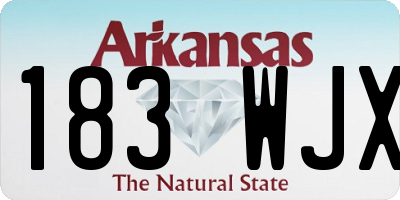 AR license plate 183WJX