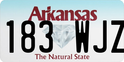 AR license plate 183WJZ