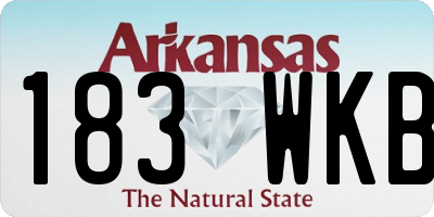 AR license plate 183WKB