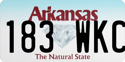 AR license plate 183WKC