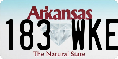 AR license plate 183WKE