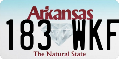 AR license plate 183WKF