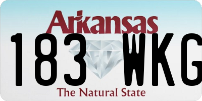 AR license plate 183WKG