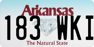 AR license plate 183WKI