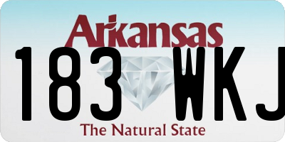 AR license plate 183WKJ