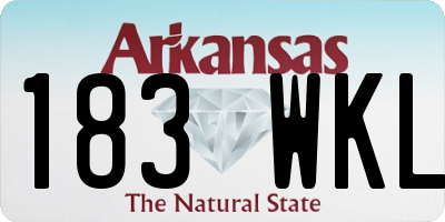 AR license plate 183WKL
