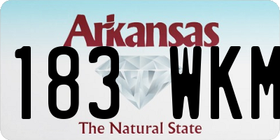 AR license plate 183WKM