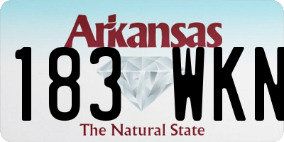 AR license plate 183WKN