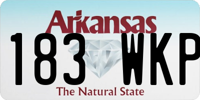AR license plate 183WKP