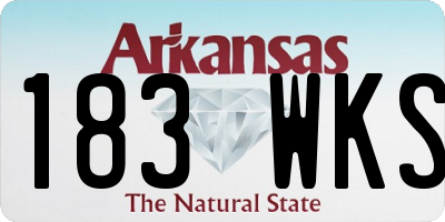 AR license plate 183WKS