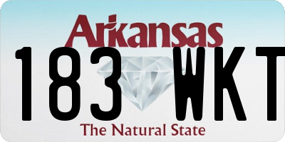 AR license plate 183WKT