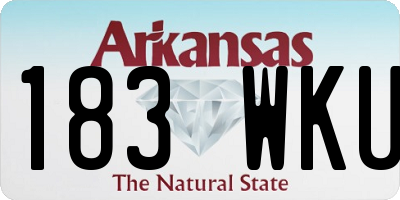 AR license plate 183WKU