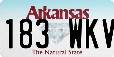 AR license plate 183WKV