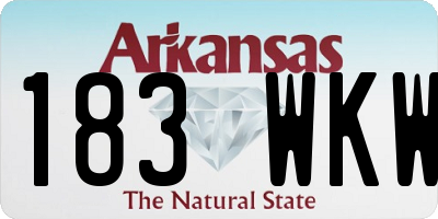 AR license plate 183WKW