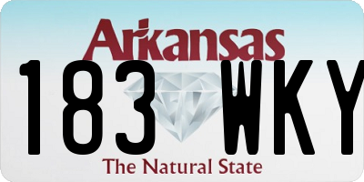 AR license plate 183WKY
