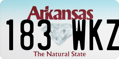 AR license plate 183WKZ