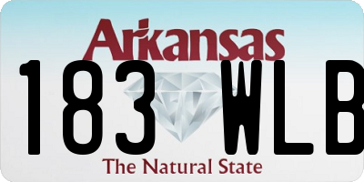 AR license plate 183WLB
