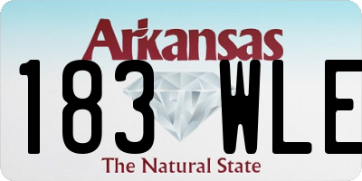 AR license plate 183WLE