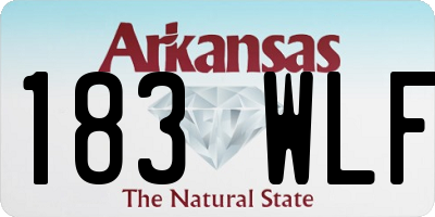 AR license plate 183WLF