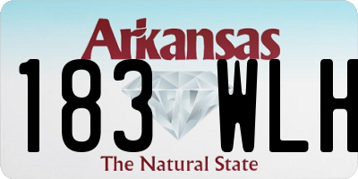 AR license plate 183WLH
