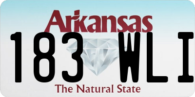 AR license plate 183WLI