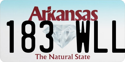 AR license plate 183WLL