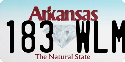 AR license plate 183WLM