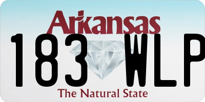 AR license plate 183WLP