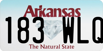 AR license plate 183WLQ
