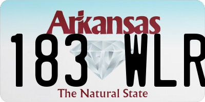 AR license plate 183WLR