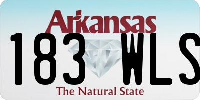 AR license plate 183WLS