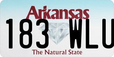 AR license plate 183WLU