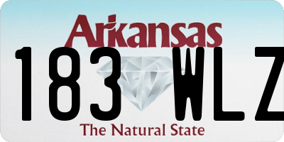 AR license plate 183WLZ