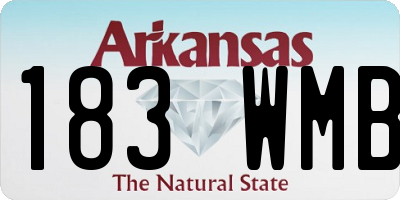 AR license plate 183WMB