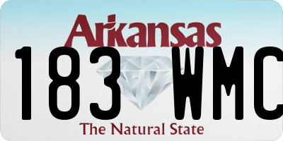 AR license plate 183WMC