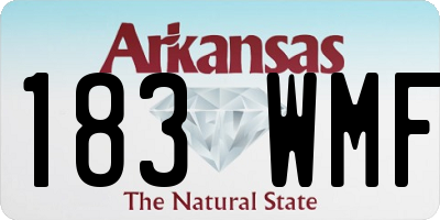 AR license plate 183WMF